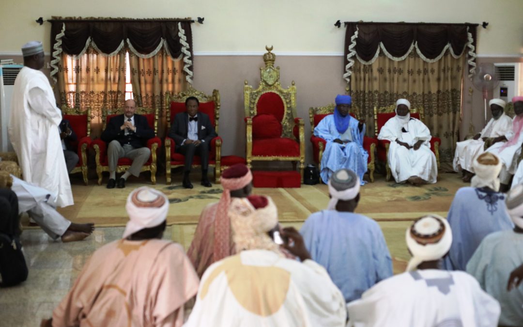 Amb. Martin Uhomoibhi and the Head of the EU delegation paid a courtesy call to the Gwandu Emirate Council during their recent visit to Kebbi State as they were received by the council kingmakers