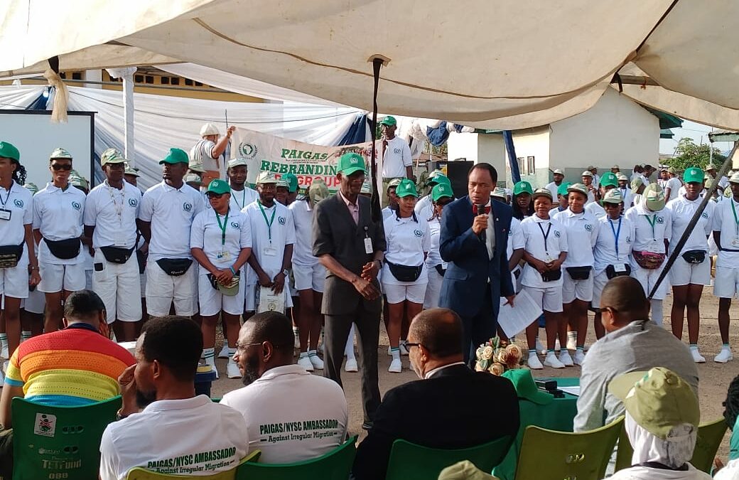 Pan African Institute for Global Affairs and Strategy-PAIGAS Visited the NYSC Orientation Camp Kubwa, Abuja – Nigeria on 8 May, 2025 The Institute through her President and Founder Ambassador Martin Uhomoibhi, who was accompanied by Ambassador Abdulaziz Musa Dankano, Mr. Bertrand Nnodim and other officials delivered a lecture and sensitize Youth Corps Members on the hazards (Dangers) of Irregular Migration.