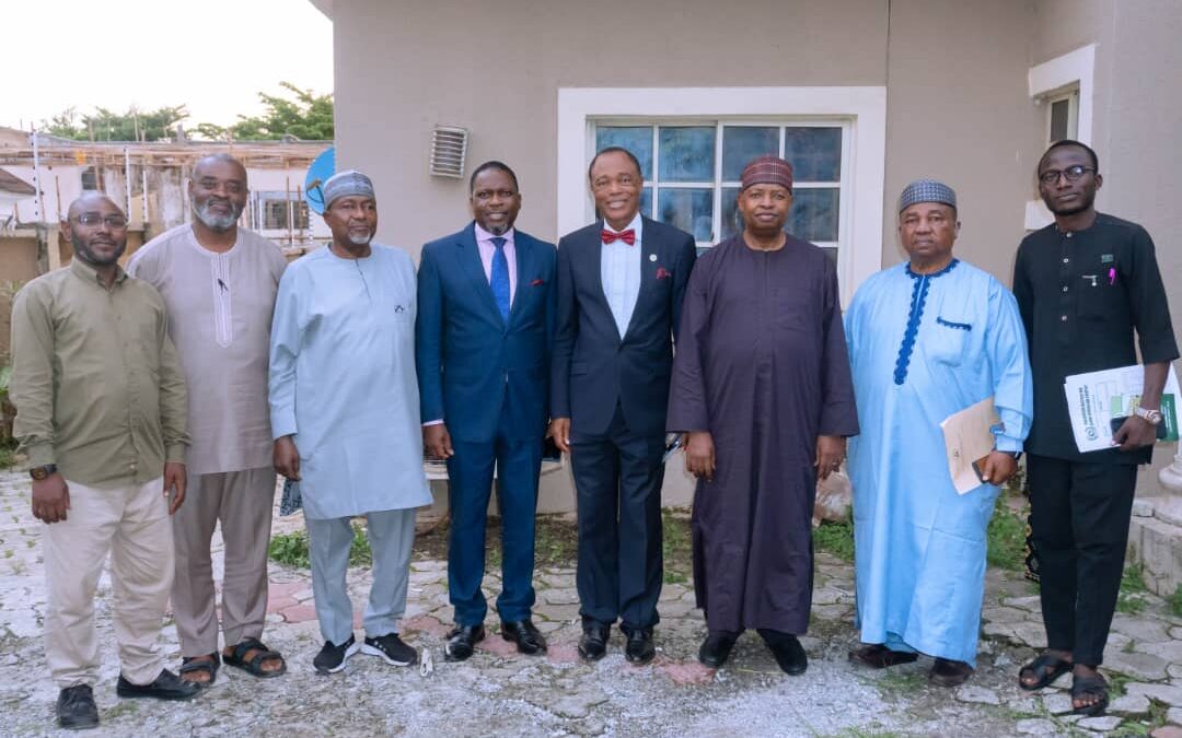 President of  PAIGAS, Ambassador Martin Uhomoibhi, Ambassador Abdulaziz Musa Dan Kano, Ambassador Aliyu Magashi, Ambassador Okechukwu Fidelis Muoh, Ibrahim Suleiman and Other Officials of the Institute  had an interactive session with the Permanent Representative of the African Union (AU) to Nigeria and ECOWAS Ambassador Afolabi Oke, outcome of which vital issues were discussed on how best PAIGAS, AU, and ECOWAS can collaborate to Stem the Tides of Irregular Migration in Africa.
